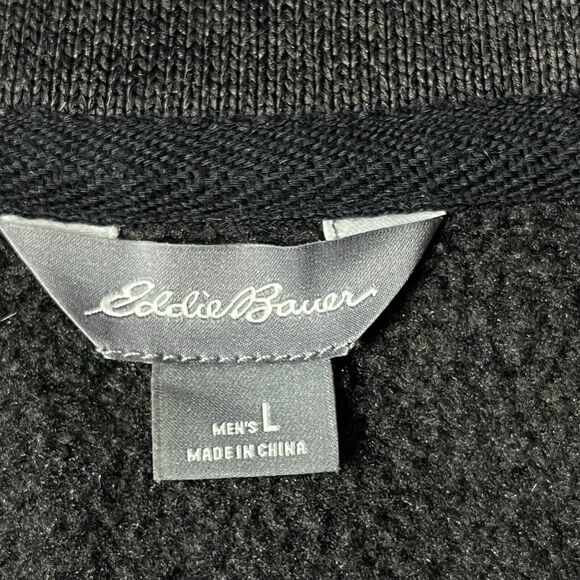 Eddie Bauer Men's Radiator Fleece Pullover Sweater Quarter-Zip Gray‎ Sz L Basic - Picture 6 of 9